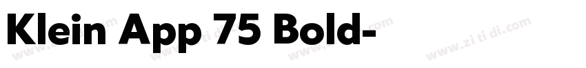 Klein App 75 Bold字体转换